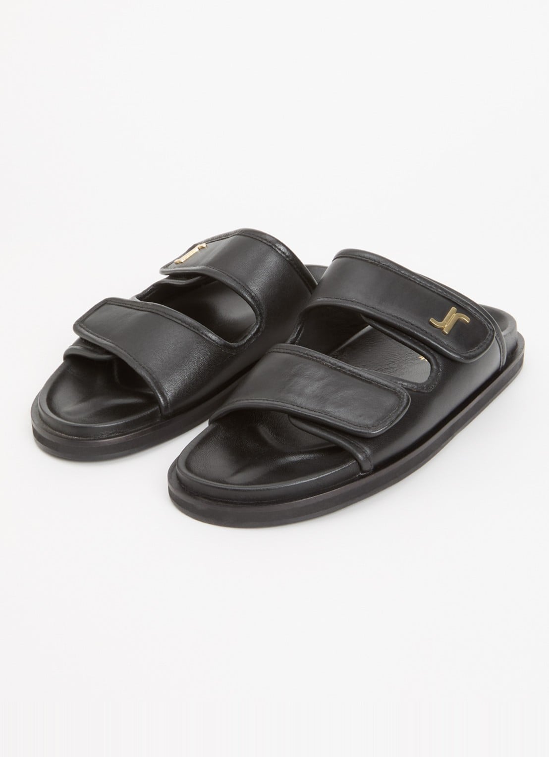 Jonak Win slipper van schapenleer - detail zwart