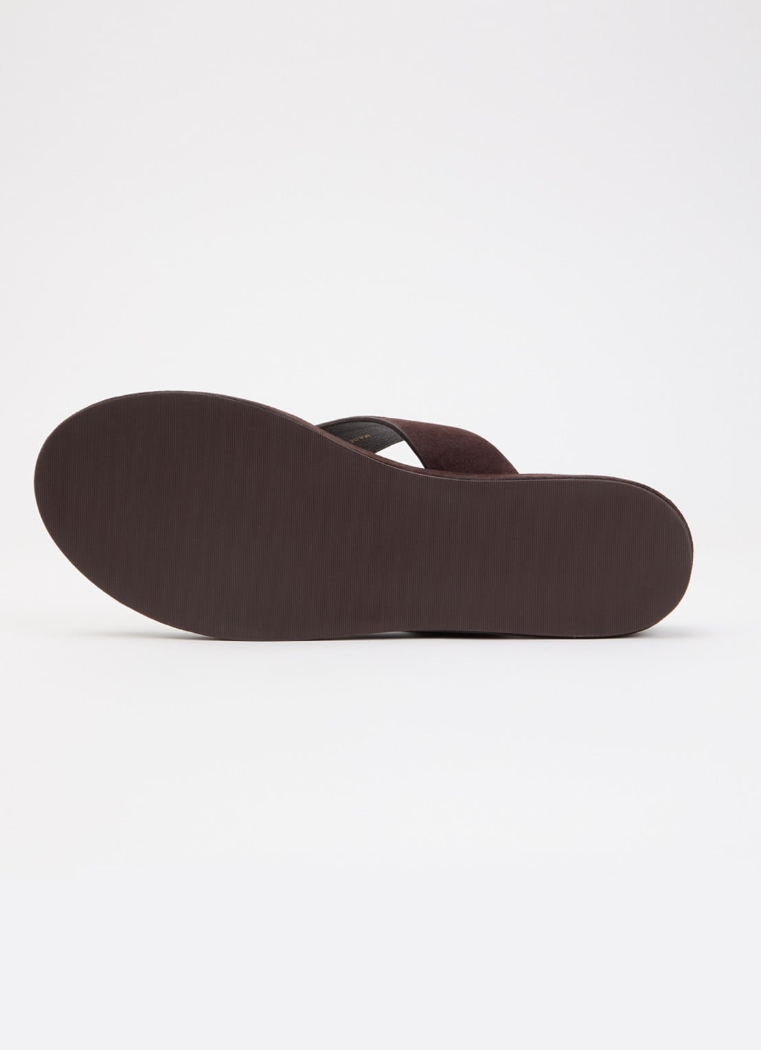 Jonak Wiwi slipper van suède met plateauzool - detail 4 donkerbruin