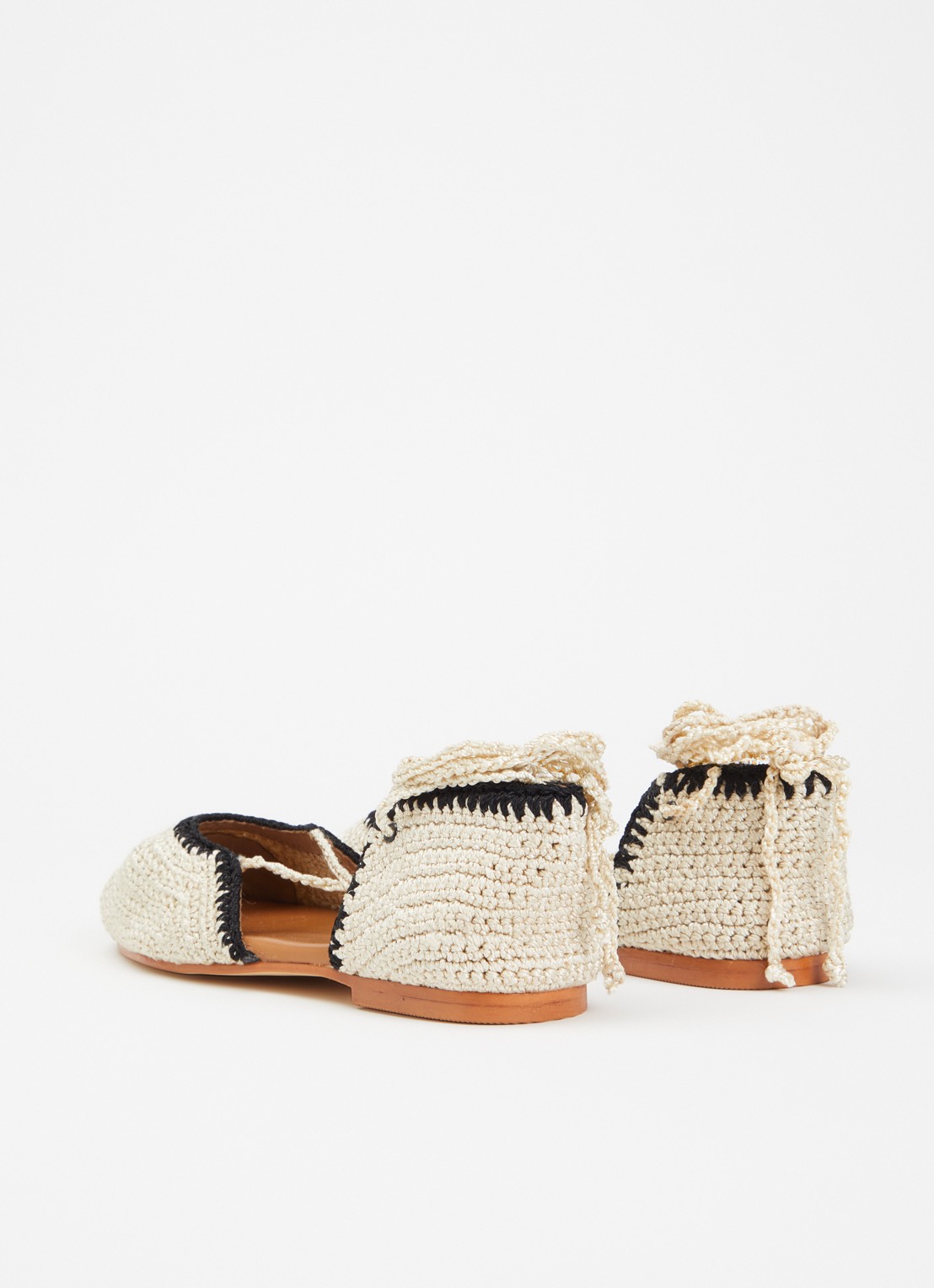 Jonak Wully ballerina met gebreid bovenwerk - achterkant beige