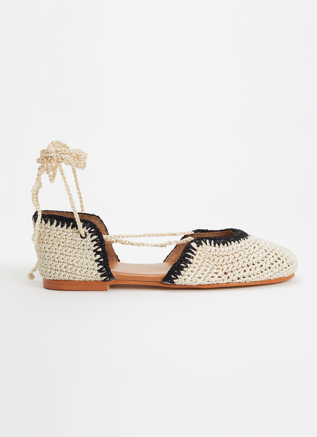 Jonak Wully ballerina met gebreid bovenwerk - voorkant 2 beige