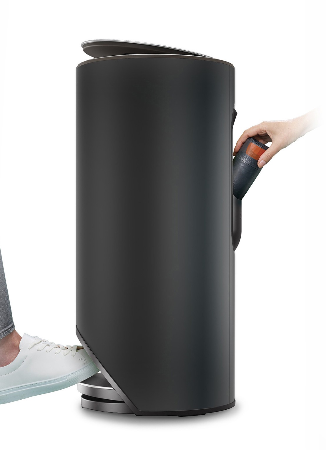 Joseph Joseph Arc prullenbak 30 liter - detail 7 zwart