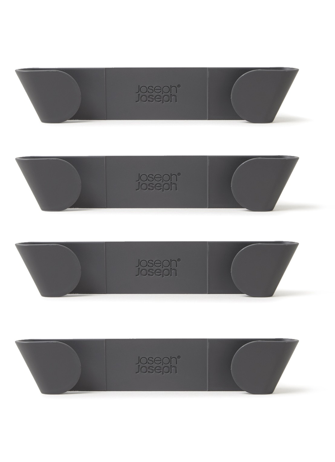 Joseph Joseph CupboardStore pannendekselhouder set van 4 - voorkant donkergrijs