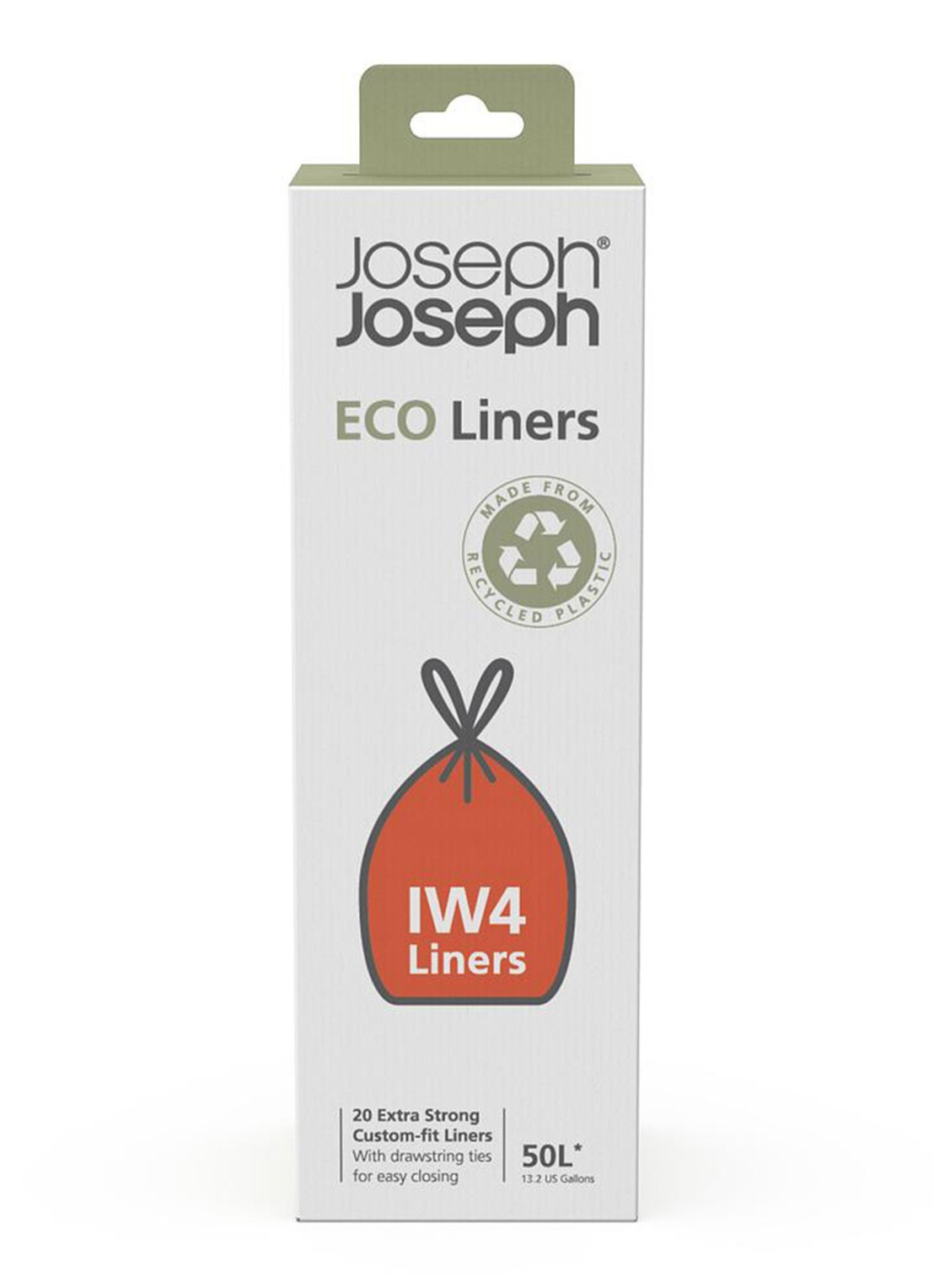 Joseph Joseph Eco Liners IW4 afvalzakken 50 liter 20 suks - voorkant antraciet