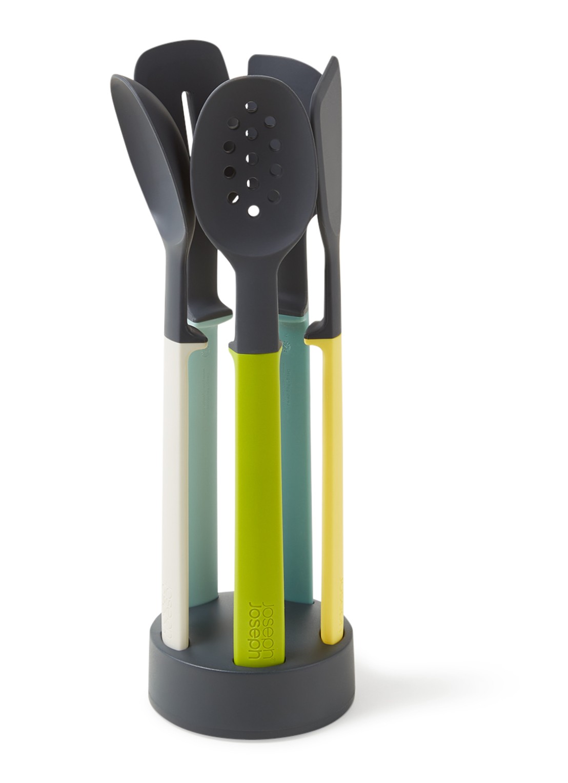 Joseph Joseph Elevate Carrousel houder met spatel set van 5 - voorkant donkergrijs