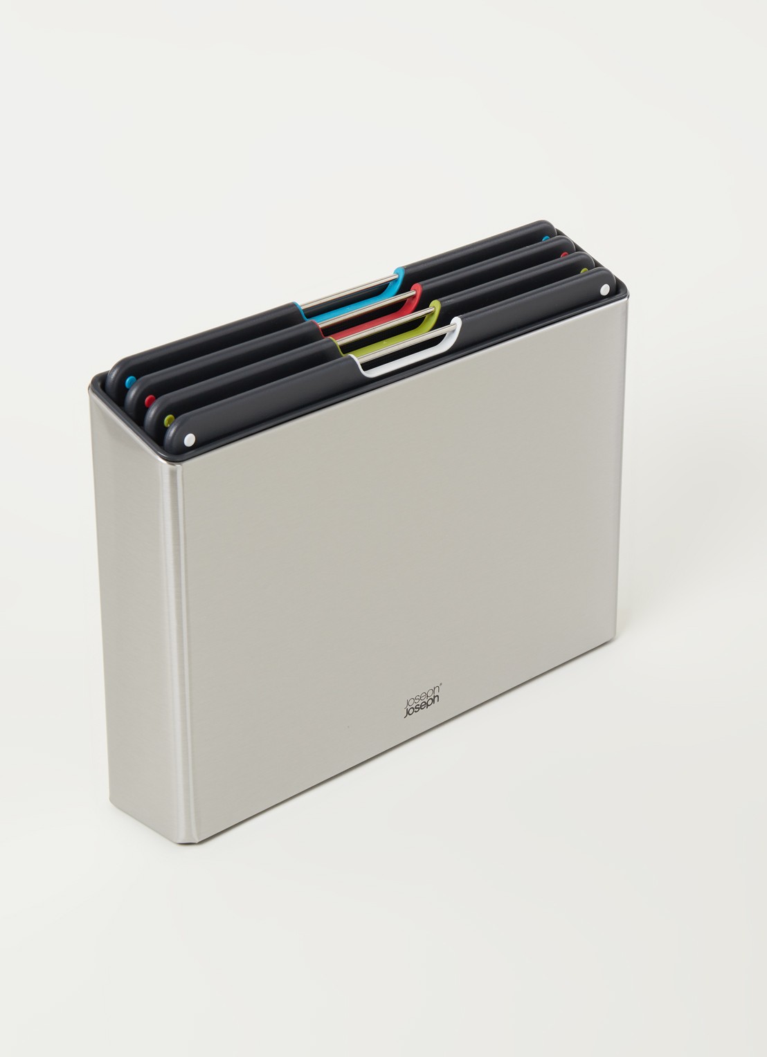 Joseph Joseph Folio Steel snijplank 34 x 24 cm set van 4 - voorkant 2 zilver