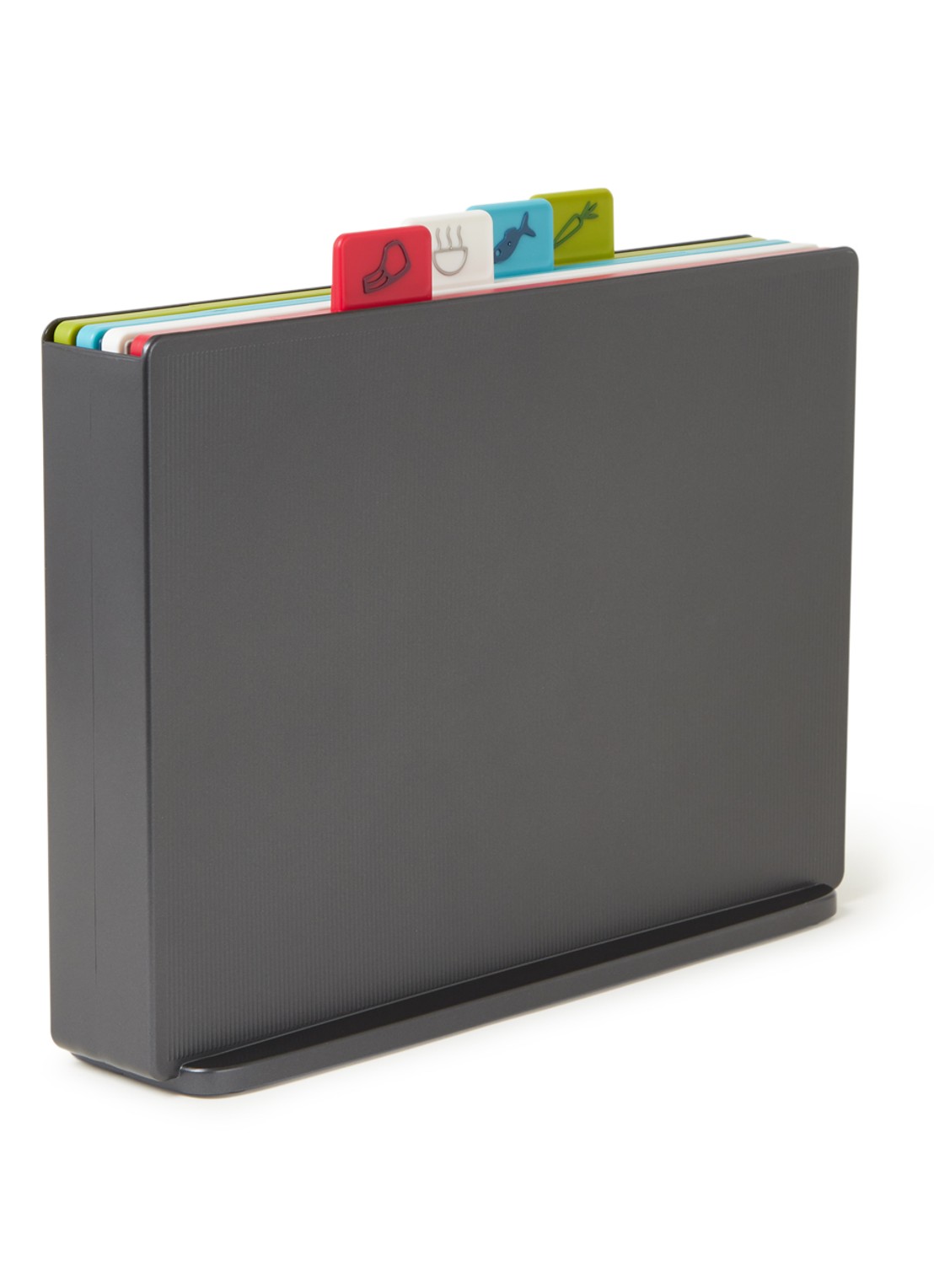 Joseph Joseph Index L snijplank 24 x 34 cm set van 4 - voorkant 2 donkergrijs
