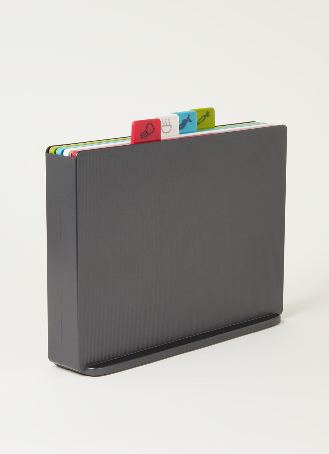 Joseph Joseph Index L snijplank 24 x 34 cm set van 4 - voorkant 3 donkergrijs