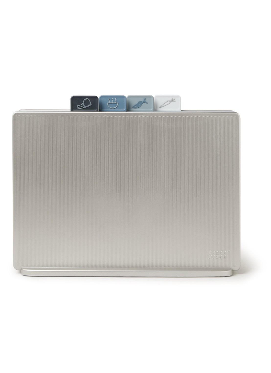 Joseph Joseph Index snijplank 34 x 24 cm set van 4 - voorkant 2 zilver
