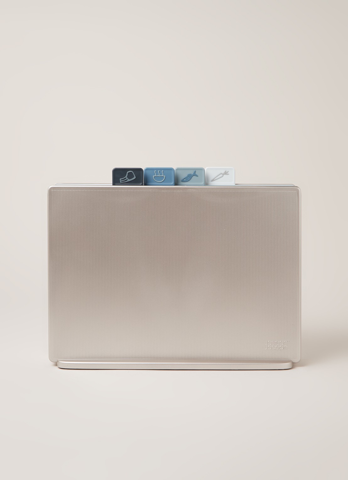 Joseph Joseph Index snijplank 34 x 24 cm set van 4 - voorkant 3 zilver