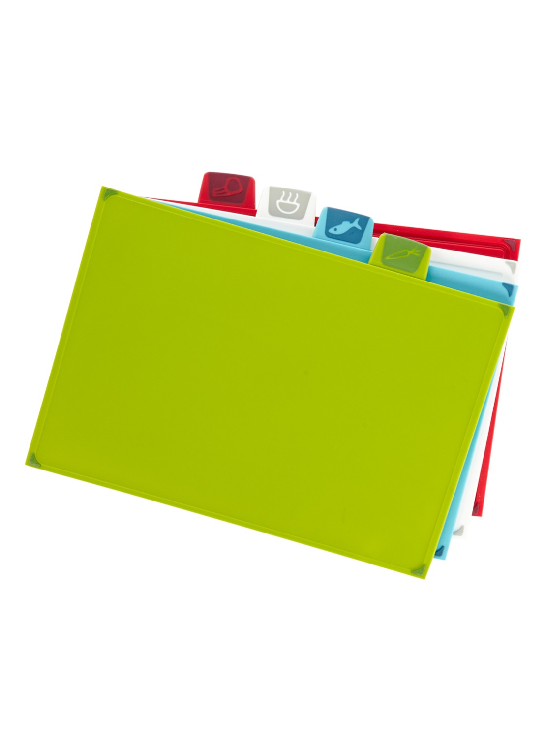 Joseph Joseph Index Steel Plus snijplank set van 4 - detail multicolor