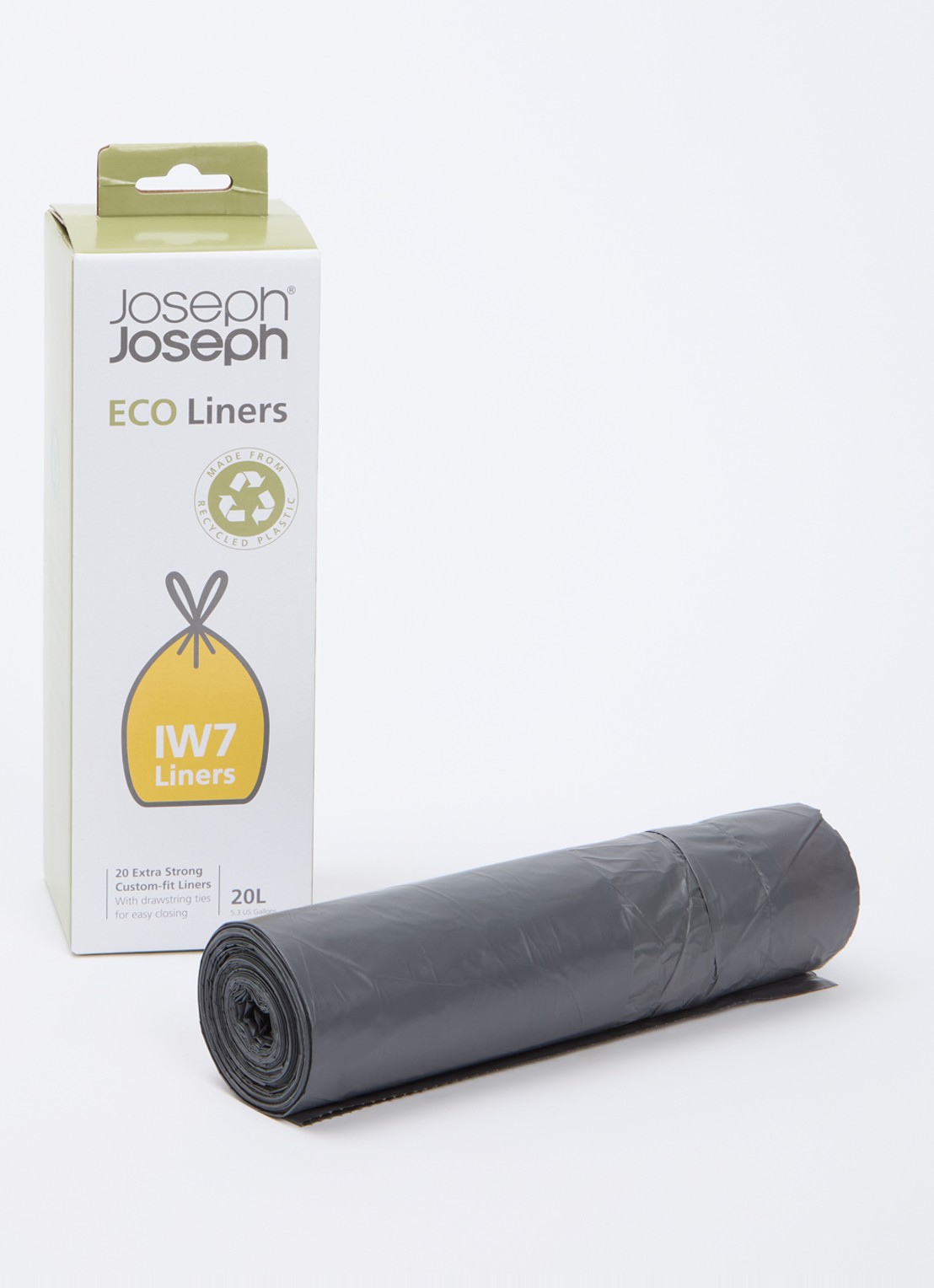 Joseph Joseph Intelligent Waste vuilniszak 20 liter 20 stuks - voorkant 2 antraciet