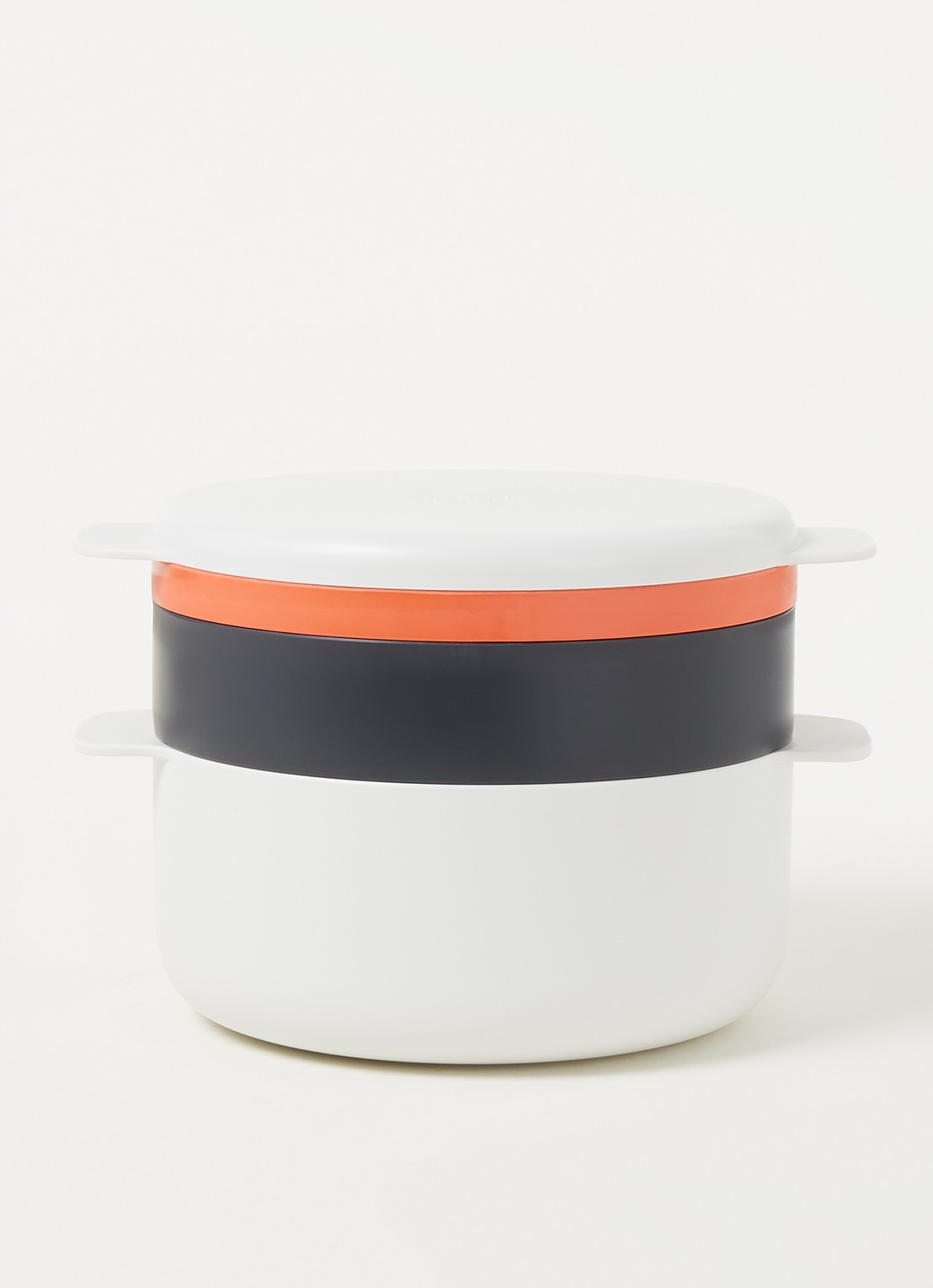 Joseph Joseph M-Cuisine kookset voor magnetron 4-delig - voorkant 2 lichtgrijs