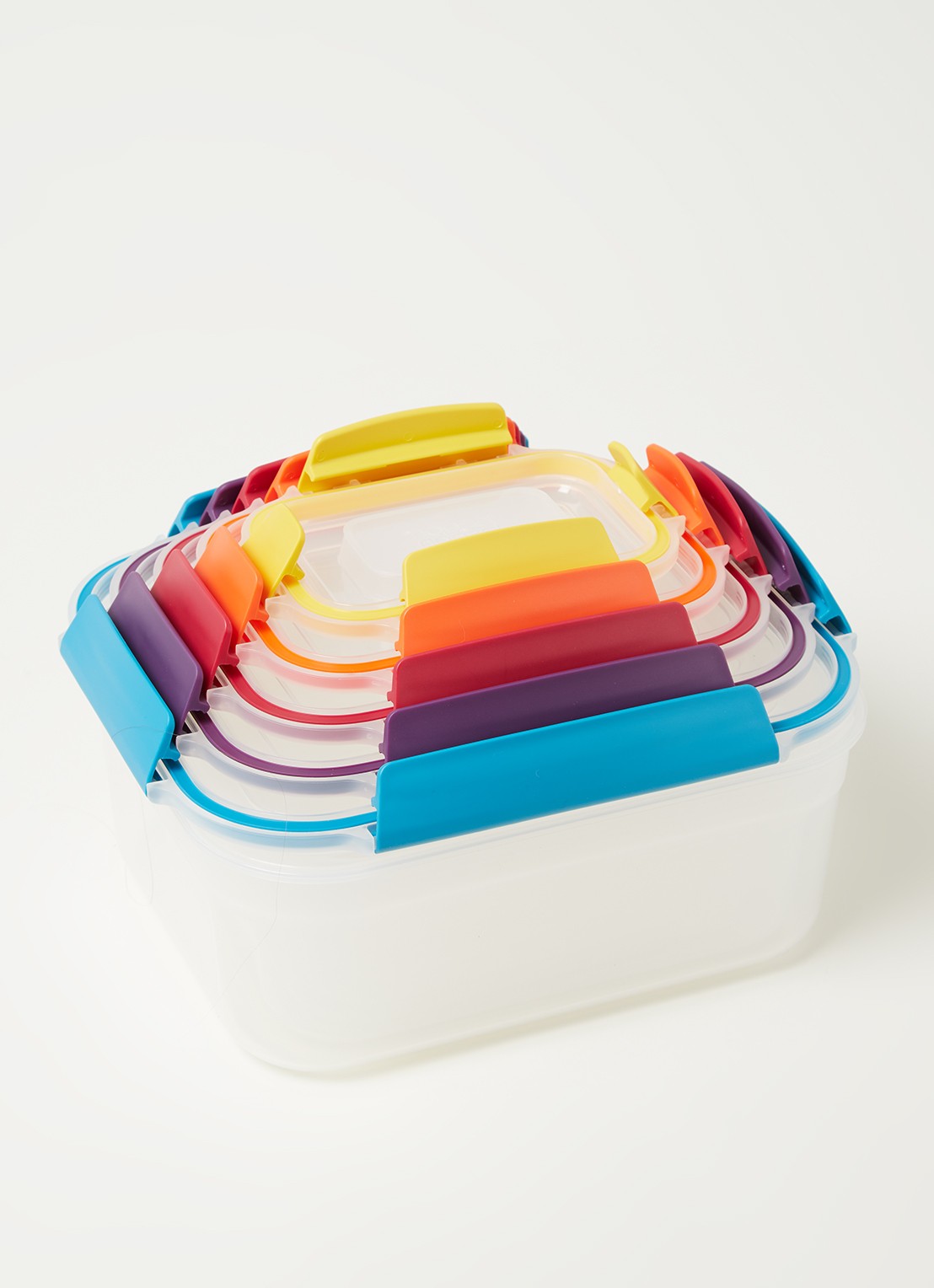 Joseph Joseph Nest Lock vershoudbak set van 5 - voorkant 3 transparant