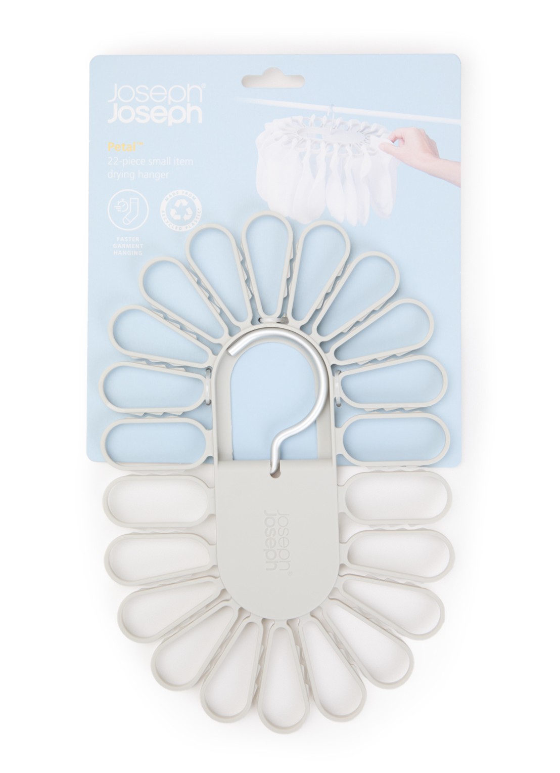 Joseph Joseph Petal quick grip droogrek  - voorkant beige