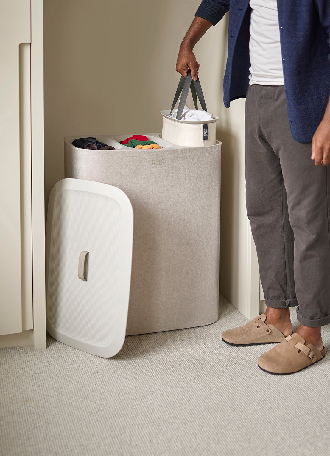 Joseph Joseph Tota Trio wasmand 71 cm - detail 3 beige