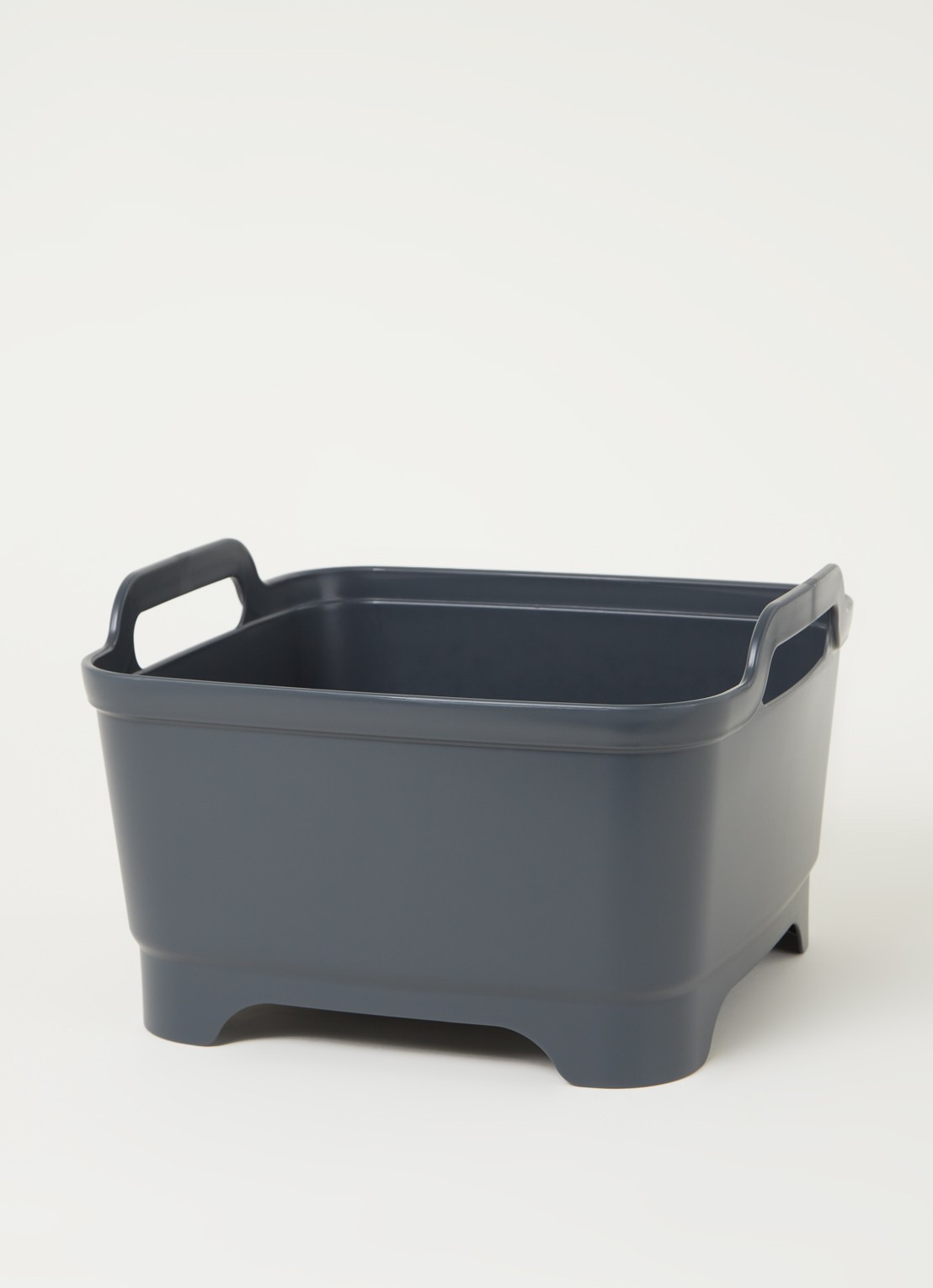 Joseph Joseph Wash & Drain afwasteil met stop - voorkant 2 donkergrijs