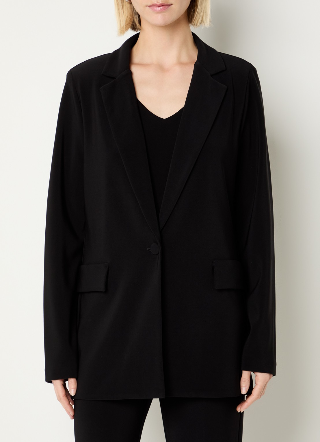 Joseph Ribkoff Blazer met klepzakken en schoudervulling - detail 2 zwart