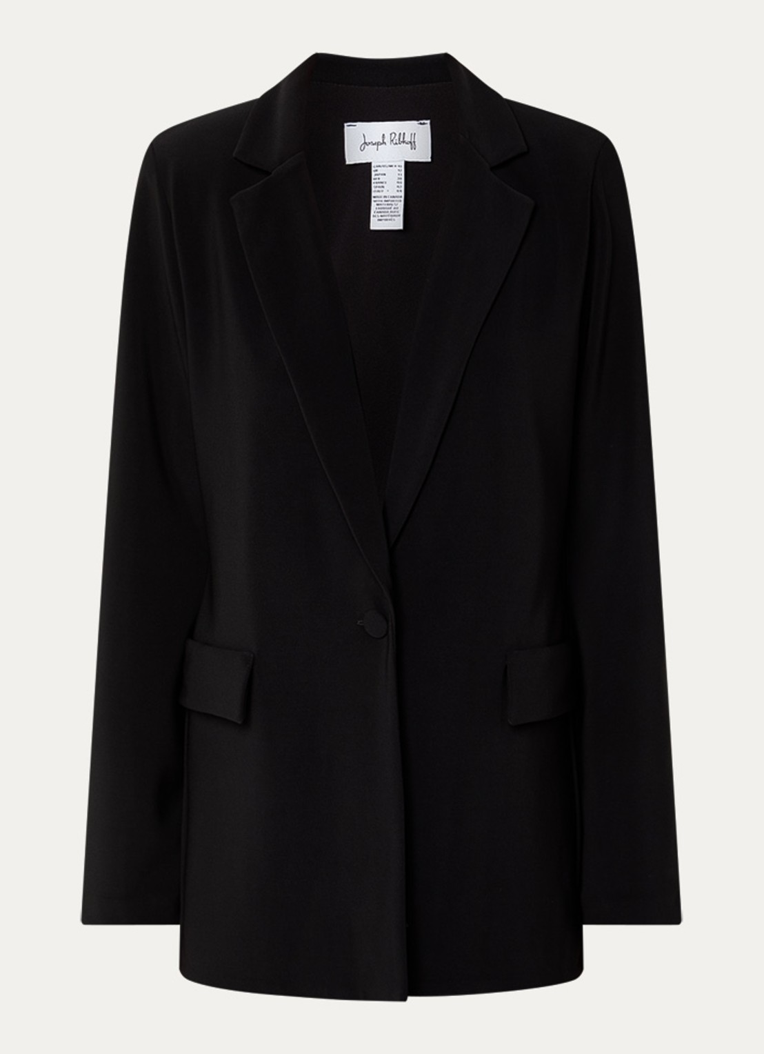 Joseph Ribkoff Blazer met klepzakken en schoudervulling - voorkant 3 zwart