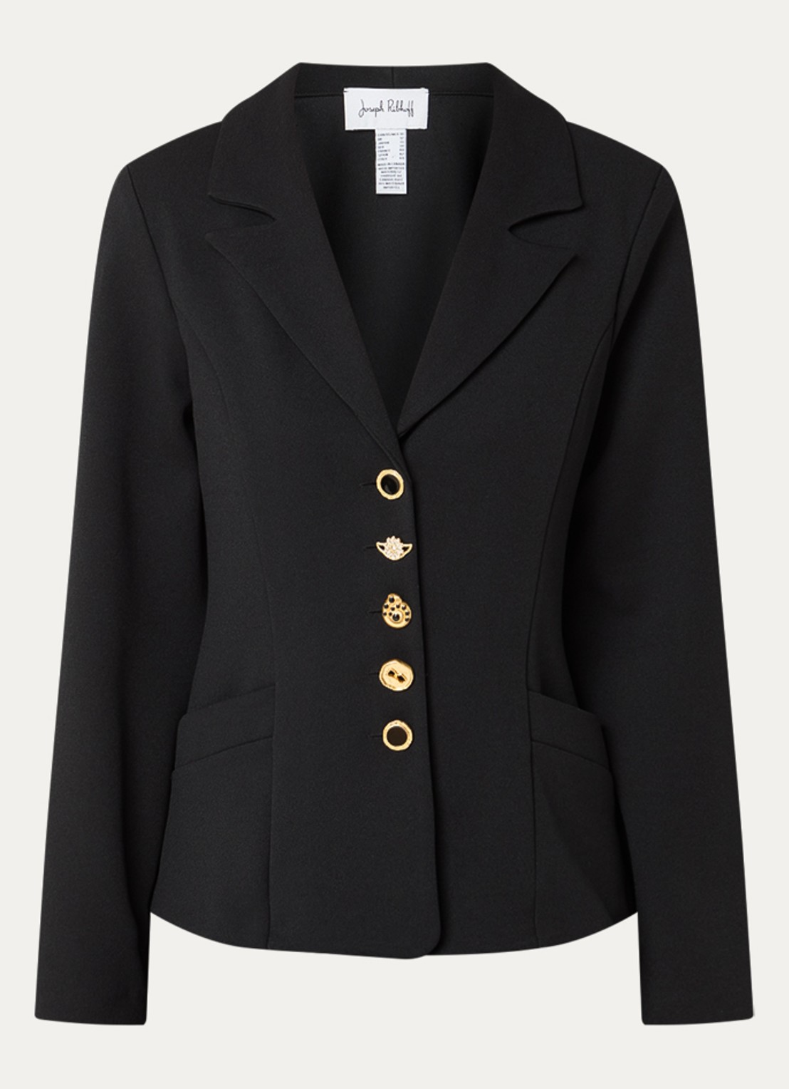 Joseph Ribkoff Blazer met steekzakken - voorkant 2 zwart