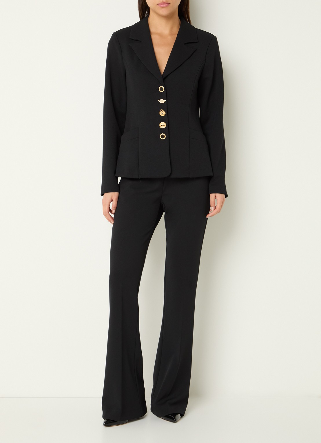 Joseph Ribkoff Blazer met steekzakken - voorkant 3 zwart