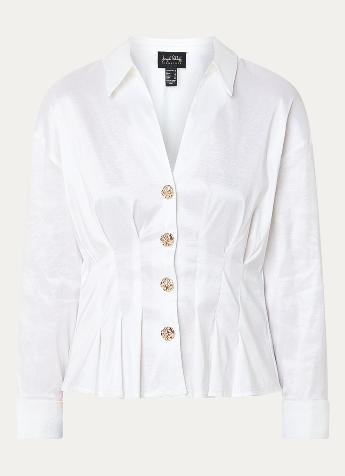 Joseph Ribkoff Blouse met plooidetail - voorkant wit