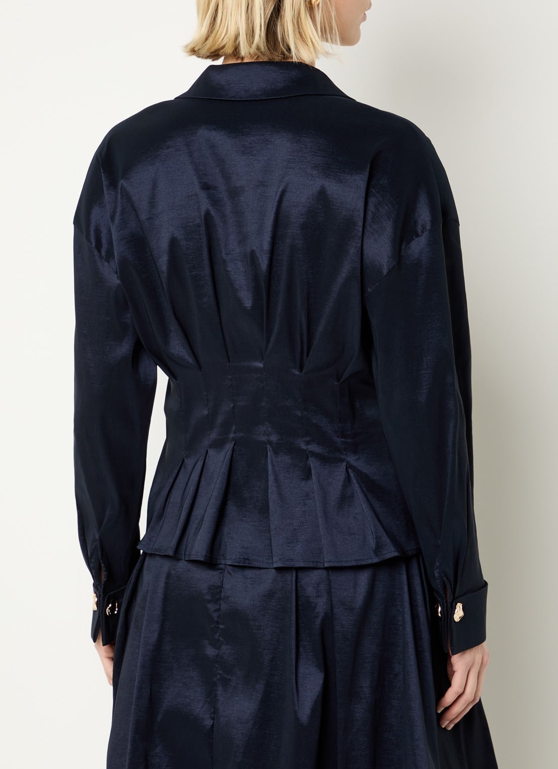 Joseph Ribkoff Blouse met plooidetail - achterkant donkerblauw