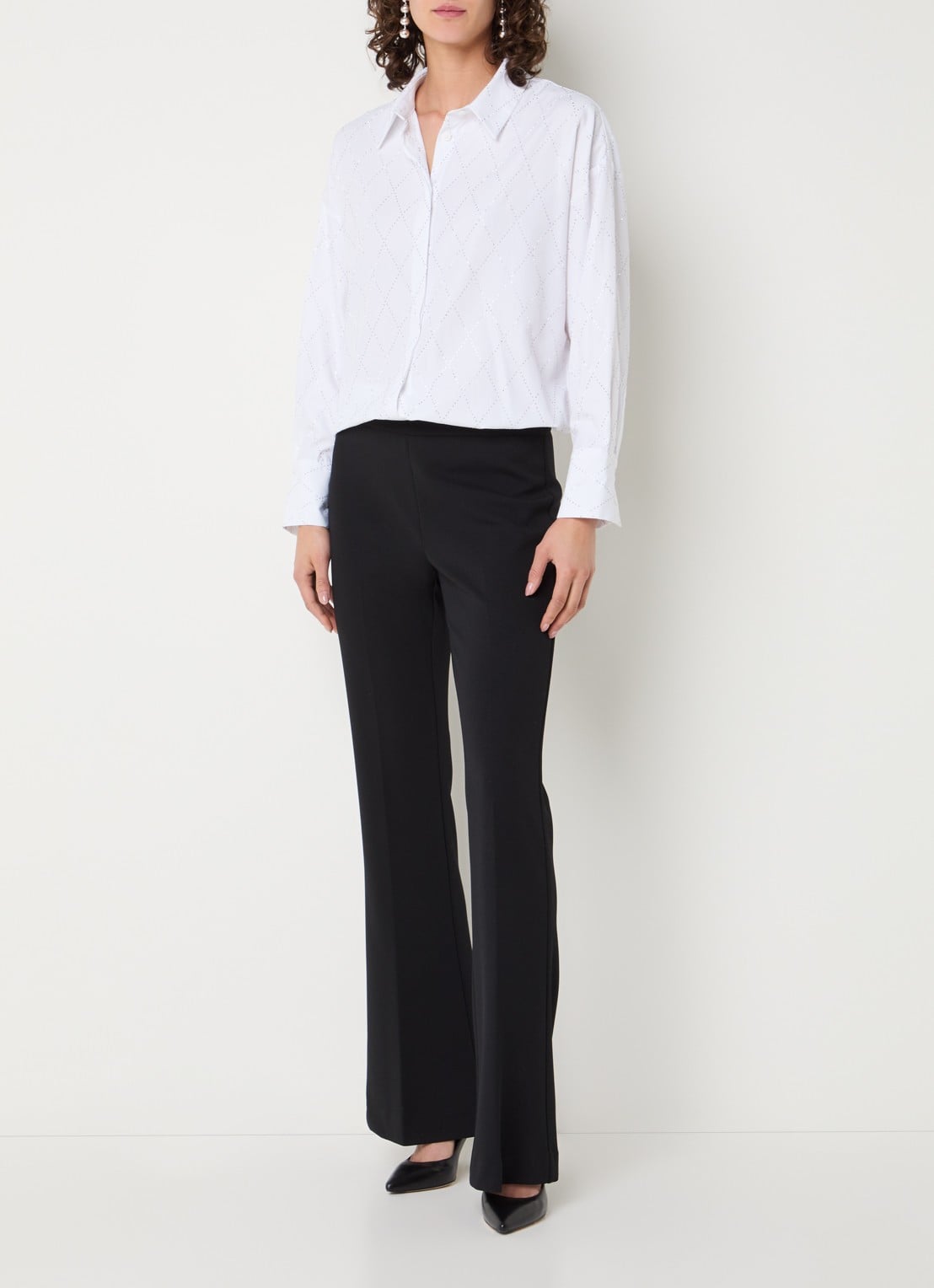 Joseph Ribkoff Blouse met strass - voorkant 4 wit