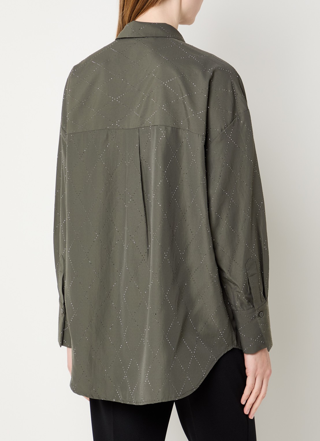Joseph Ribkoff Blouse met strass - achterkant 4 bronsgroen