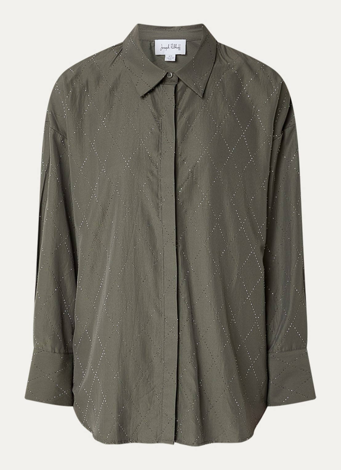 Joseph Ribkoff Blouse met strass - voorkant 2 bronsgroen
