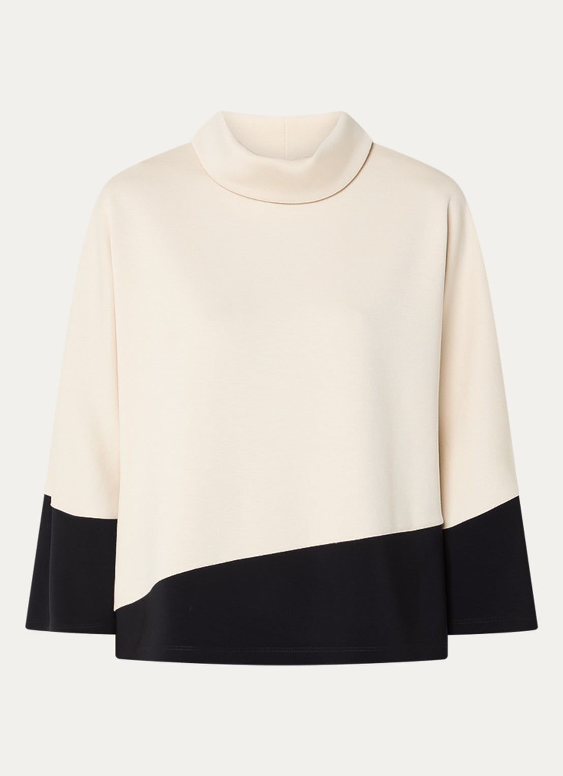 Joseph Ribkoff Coltrui met colour blocking - voorkant 2 ivoor