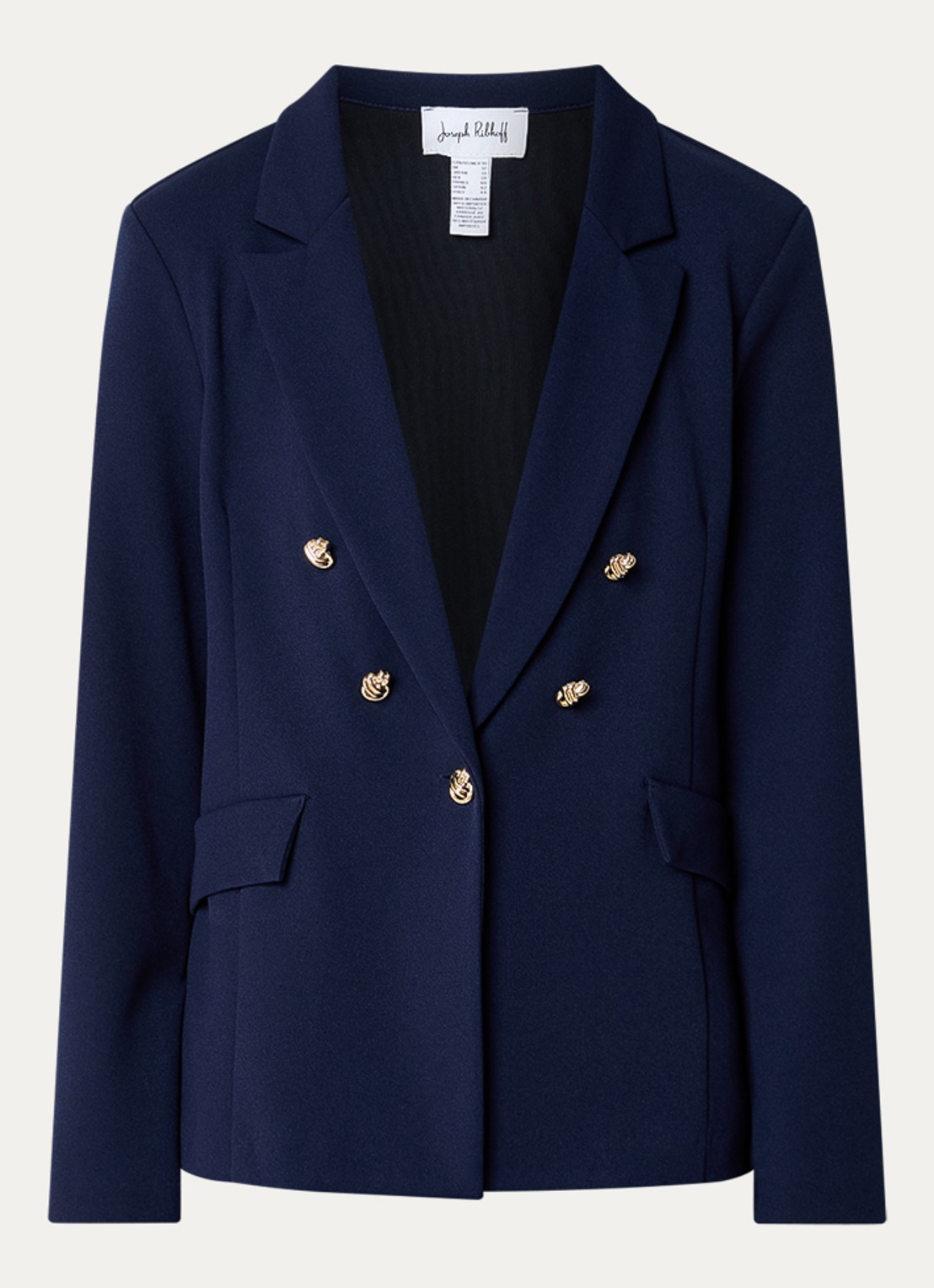 Joseph Ribkoff Double breasted blazer met sierknopen - voorkant donkerblauw
