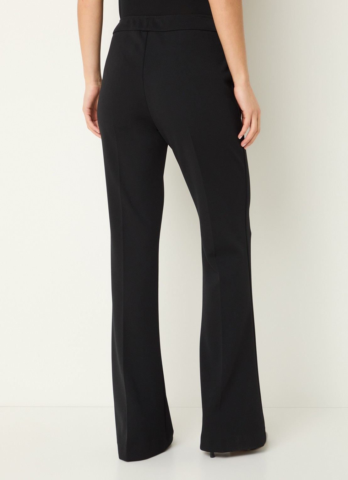 Joseph Ribkoff High waist flared fit broek met stretch - achterkant 3 zwart