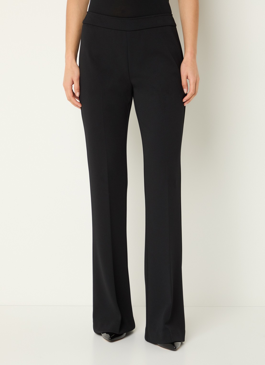 Joseph Ribkoff High waist flared fit broek met stretch - detail 4 zwart
