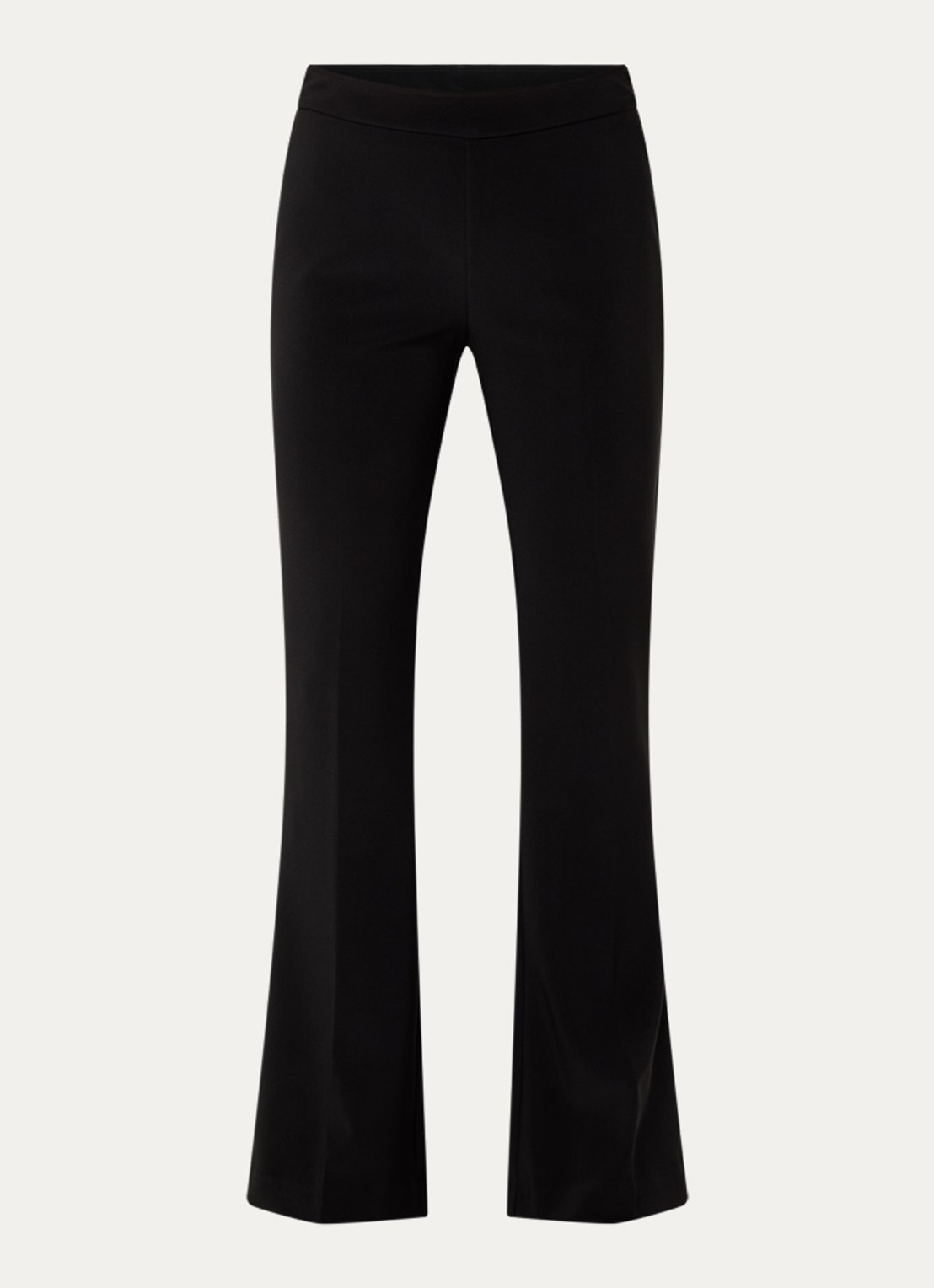 Joseph Ribkoff High waist flared fit pantalon met persplooi - voorkant 3 zwart