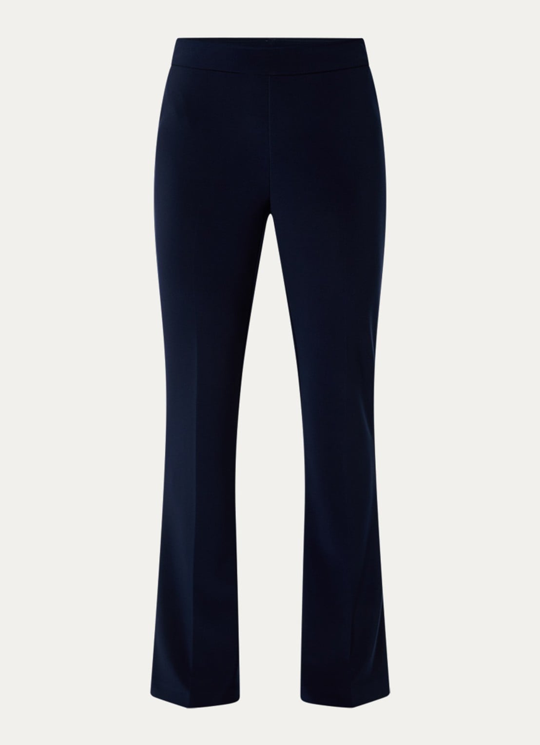 Joseph Ribkoff High waist flared fit pantalon met persplooi - voorkant 2 donkerblauw