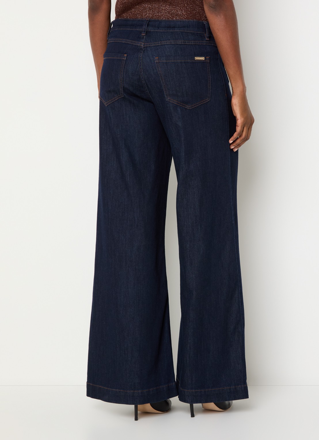 Joseph Ribkoff High waist flared jeans met donkere wassing - achterkant 4 indigo