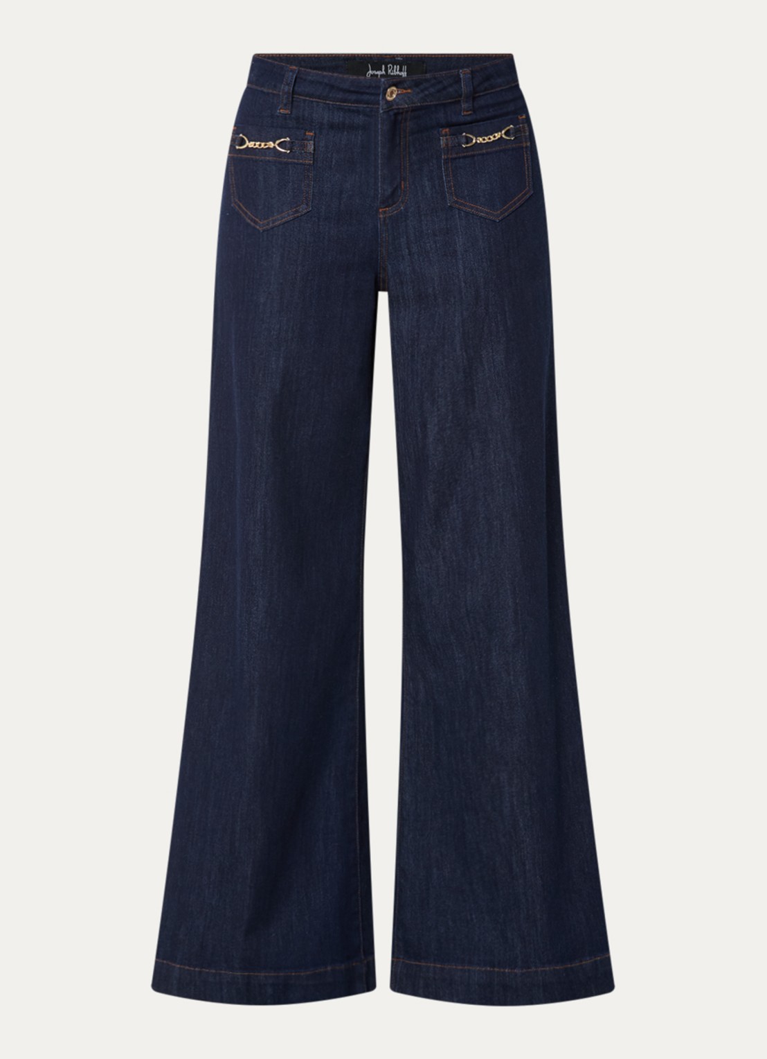 Joseph Ribkoff High waist flared jeans met donkere wassing - voorkant 2 indigo