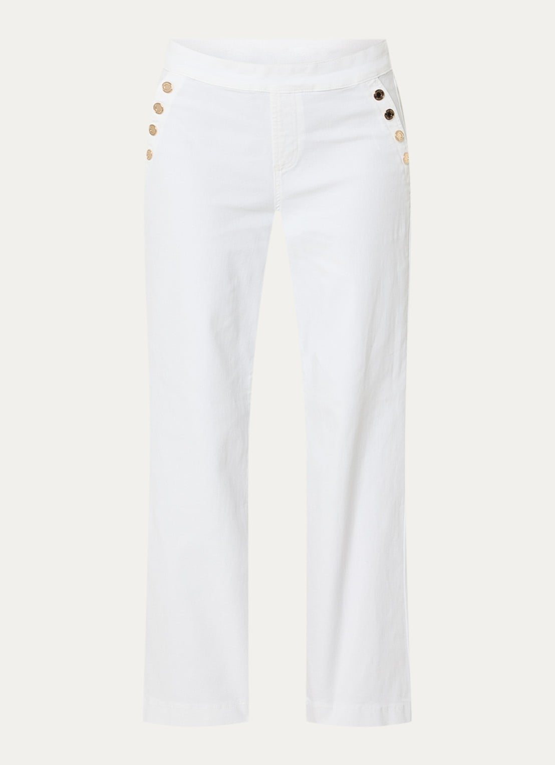 Joseph Ribkoff High waist flared jeans met gekleurde wassing - voorkant 2 wit