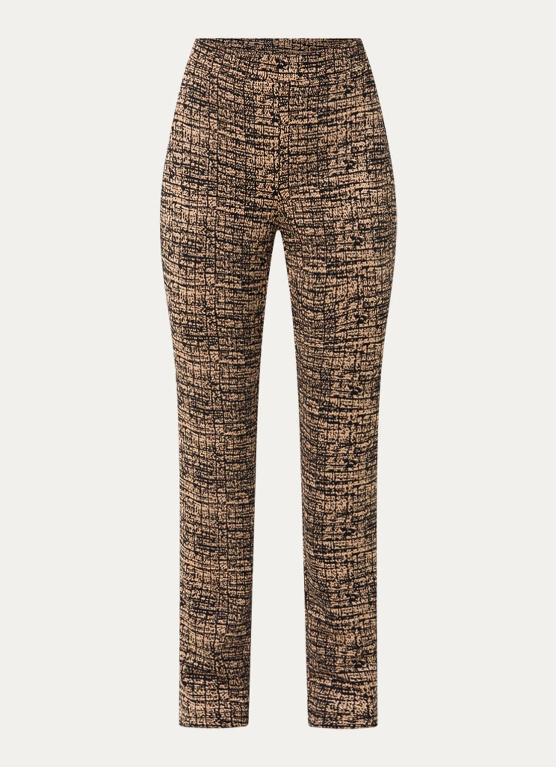 Joseph Ribkoff High waist slim fit legging met print - voorkant 3 camel