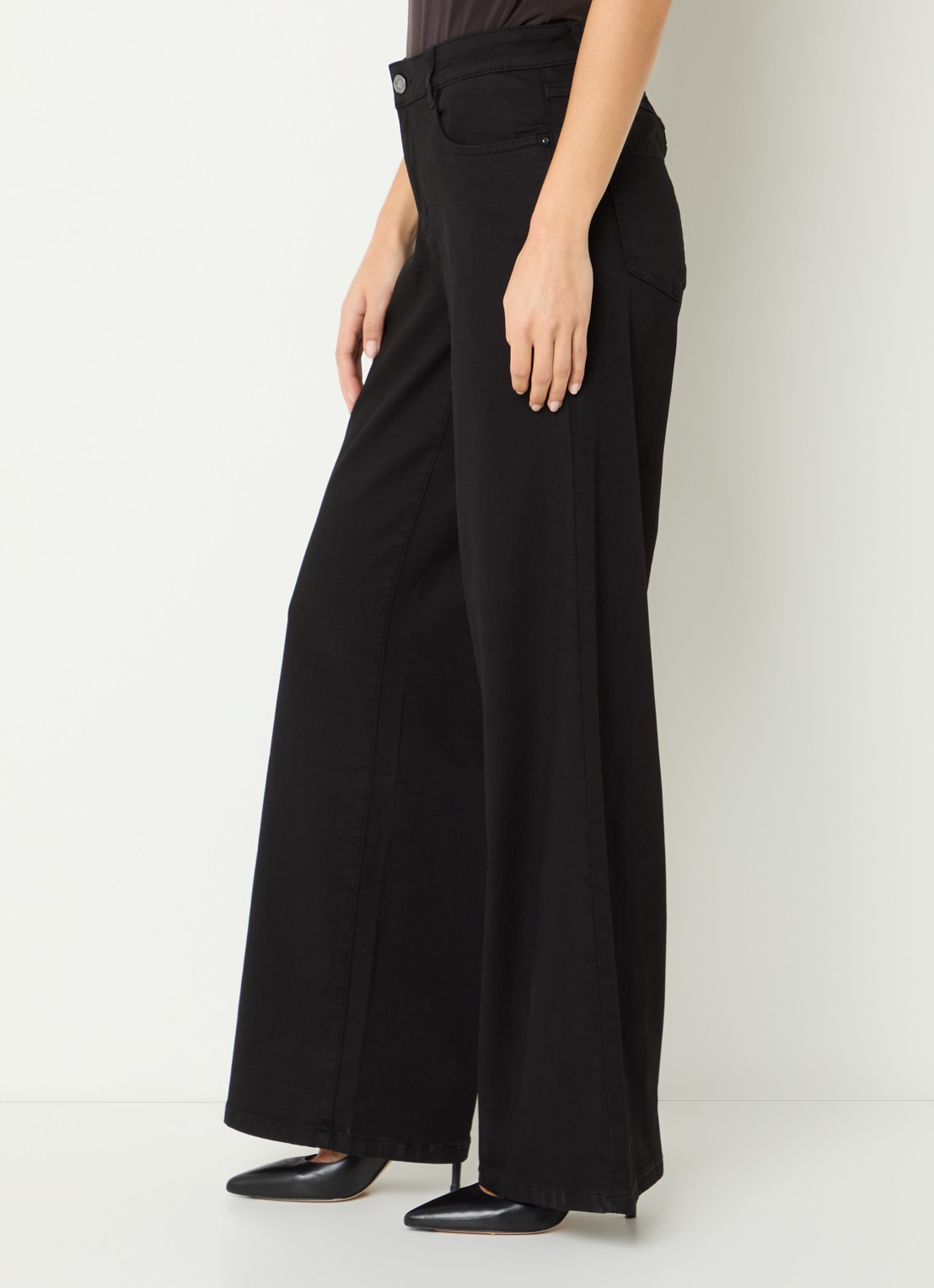 Joseph Ribkoff High waist straight fit broek met steekzakken - detail 5 zwart