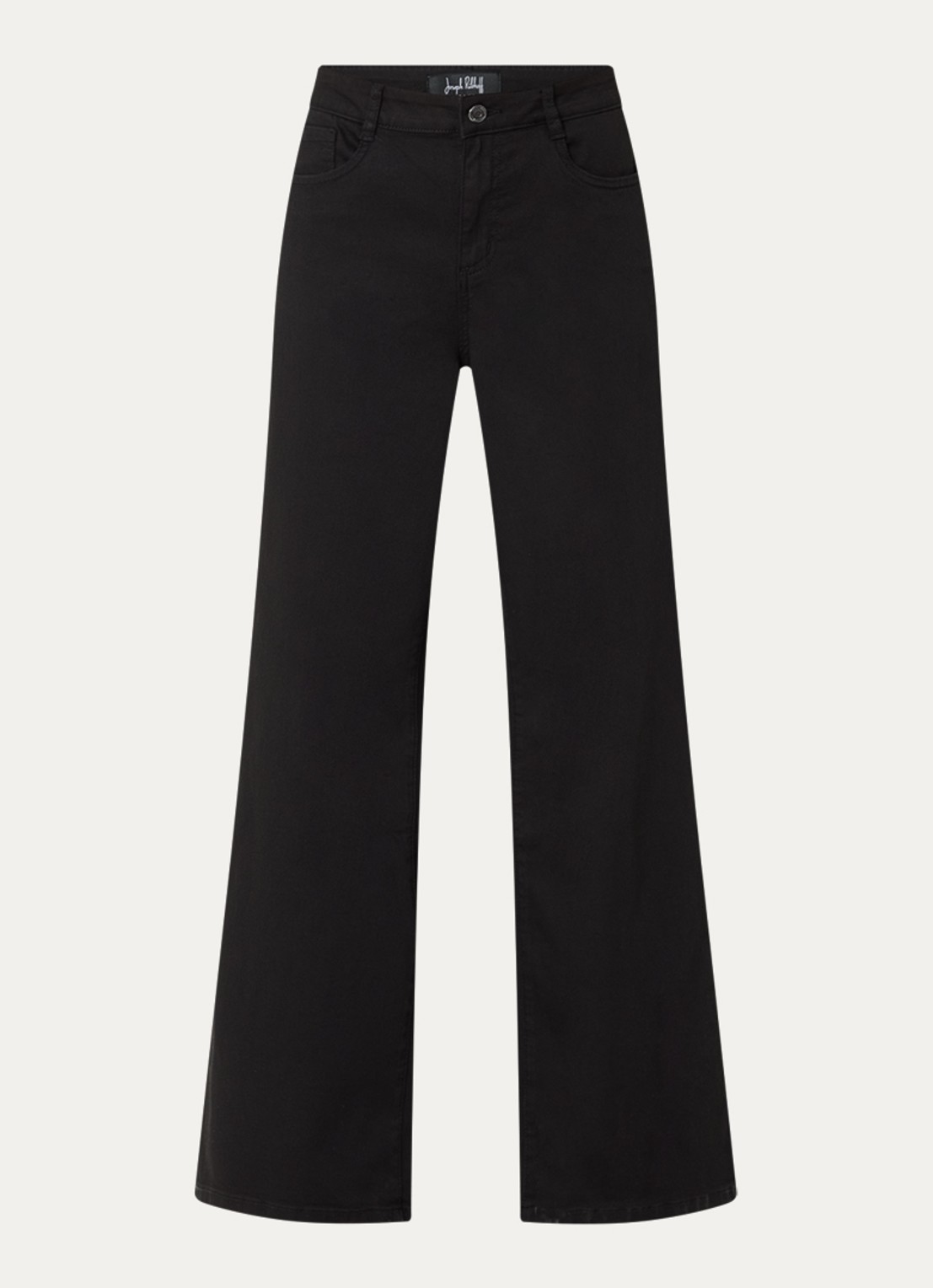 Joseph Ribkoff High waist straight fit broek met steekzakken - voorkant 2 zwart