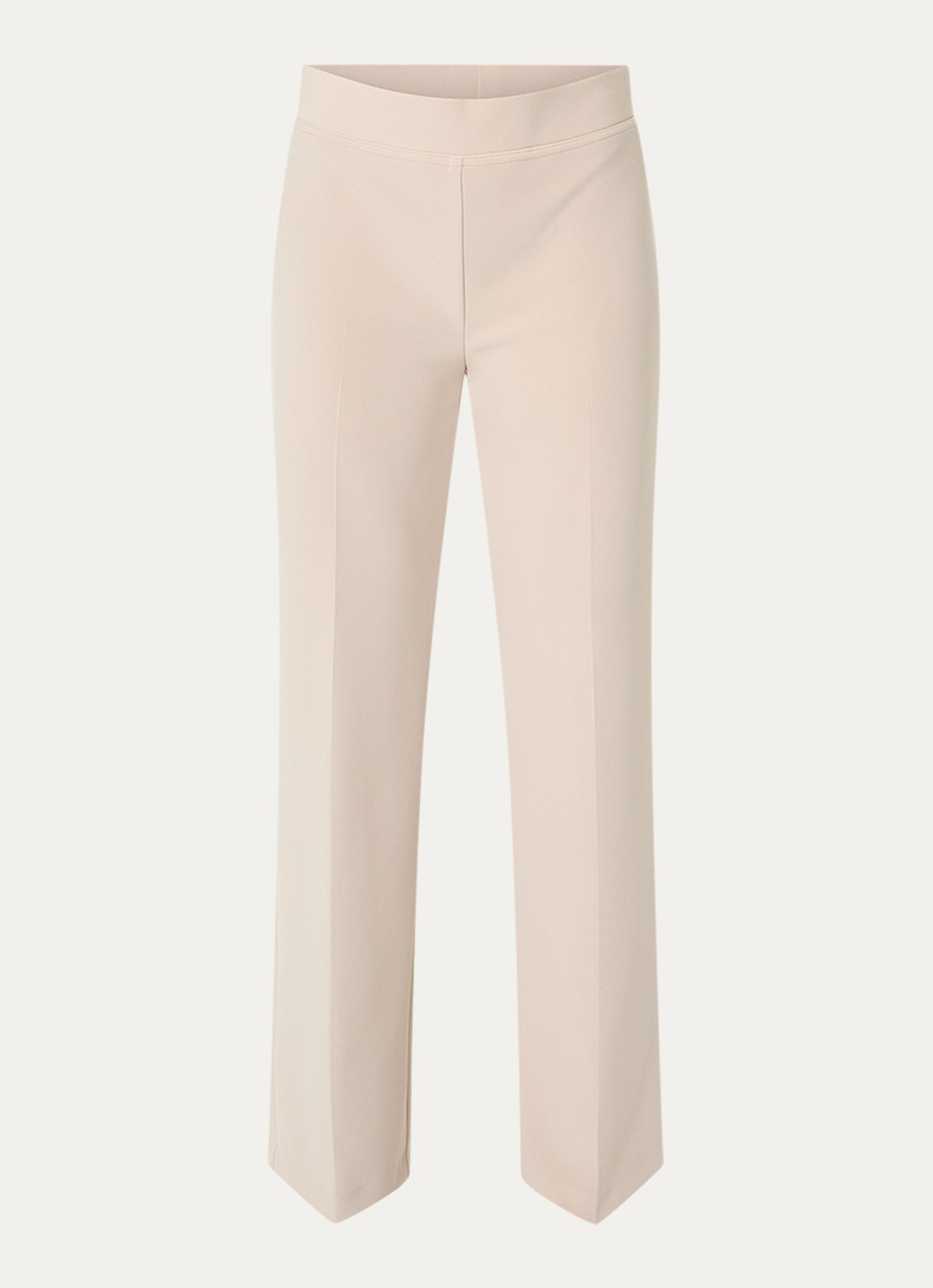 Joseph Ribkoff High waist straight fit pantalon met persplooi - voorkant 3 creme