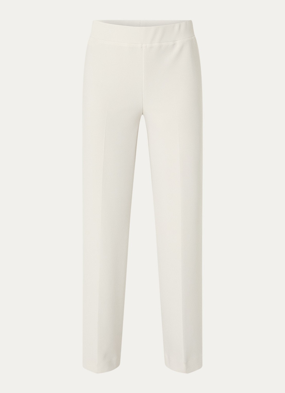 Joseph Ribkoff High waist straight fit pantalon met persplooi - voorkant 3 creme
