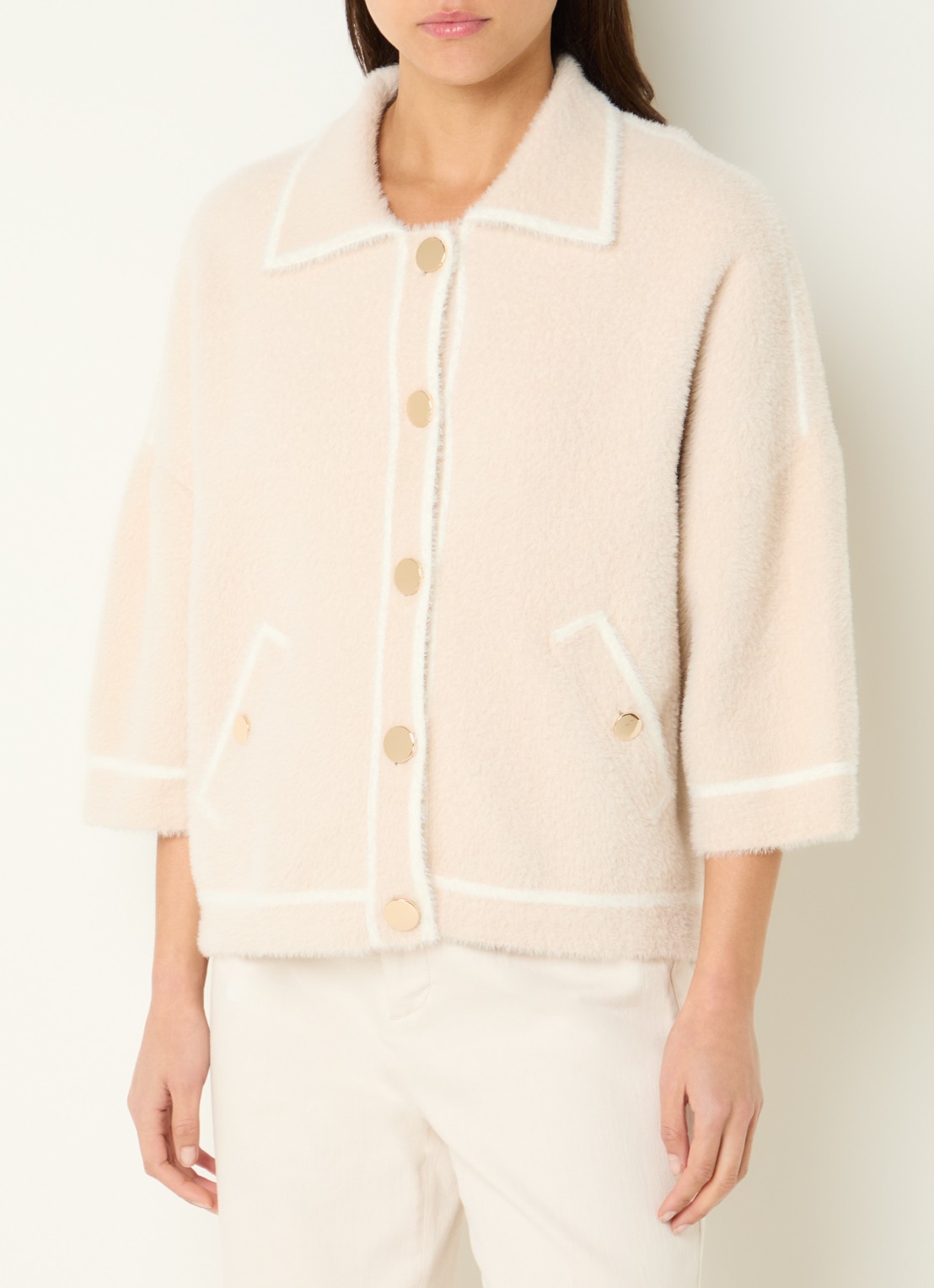 Joseph Ribkoff Jack met steekzakken - detail 2 beige