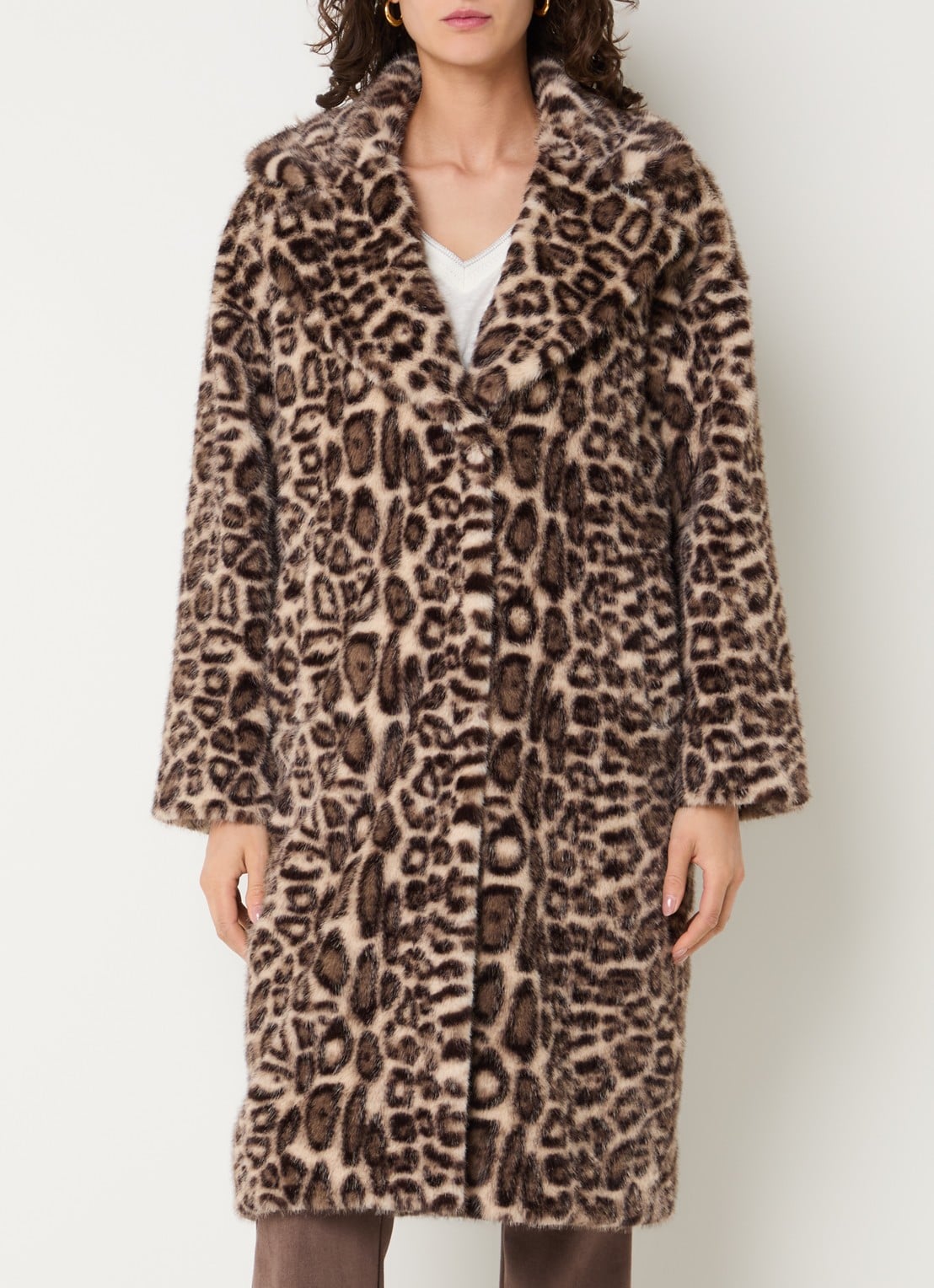 Joseph Ribkoff Jas met dierenprint en steekzakken - detail 4 beige