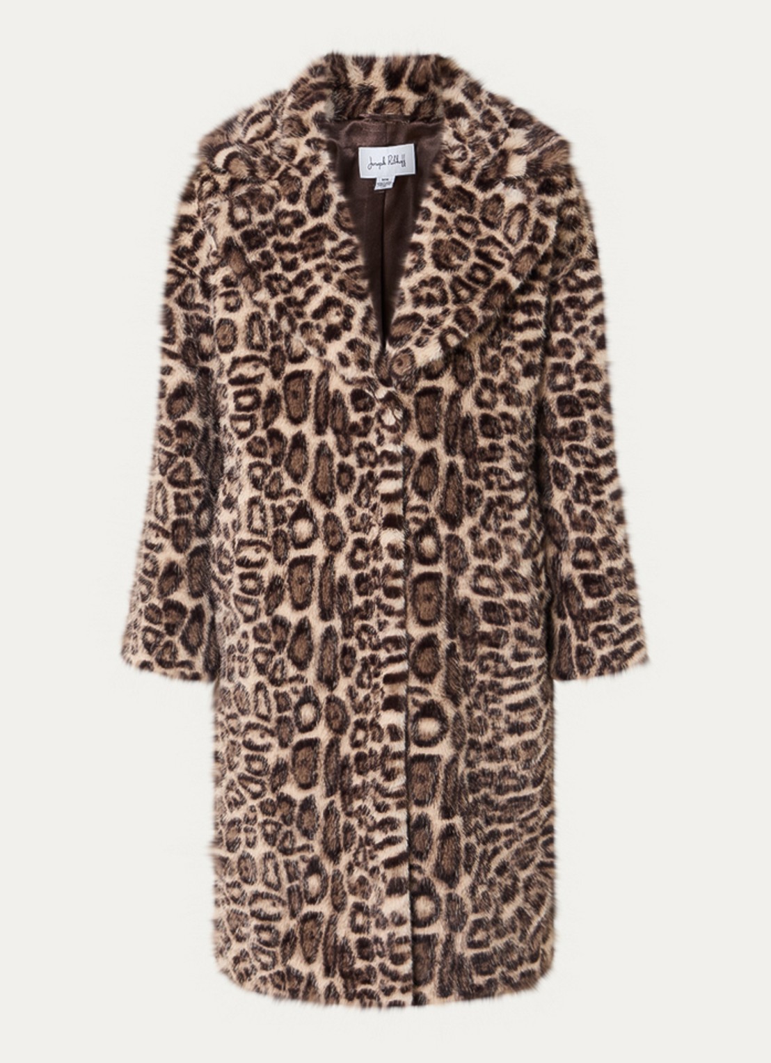 Joseph Ribkoff Jas met dierenprint en steekzakken - voorkant beige