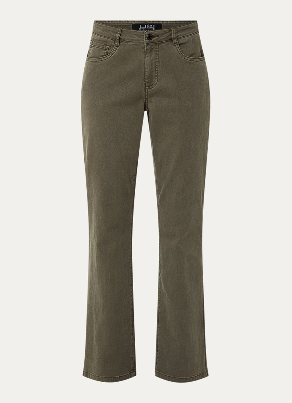 Joseph Ribkoff Low waist skinny fit jeans met gekleurde wassing - voorkant 3 olijfgroen