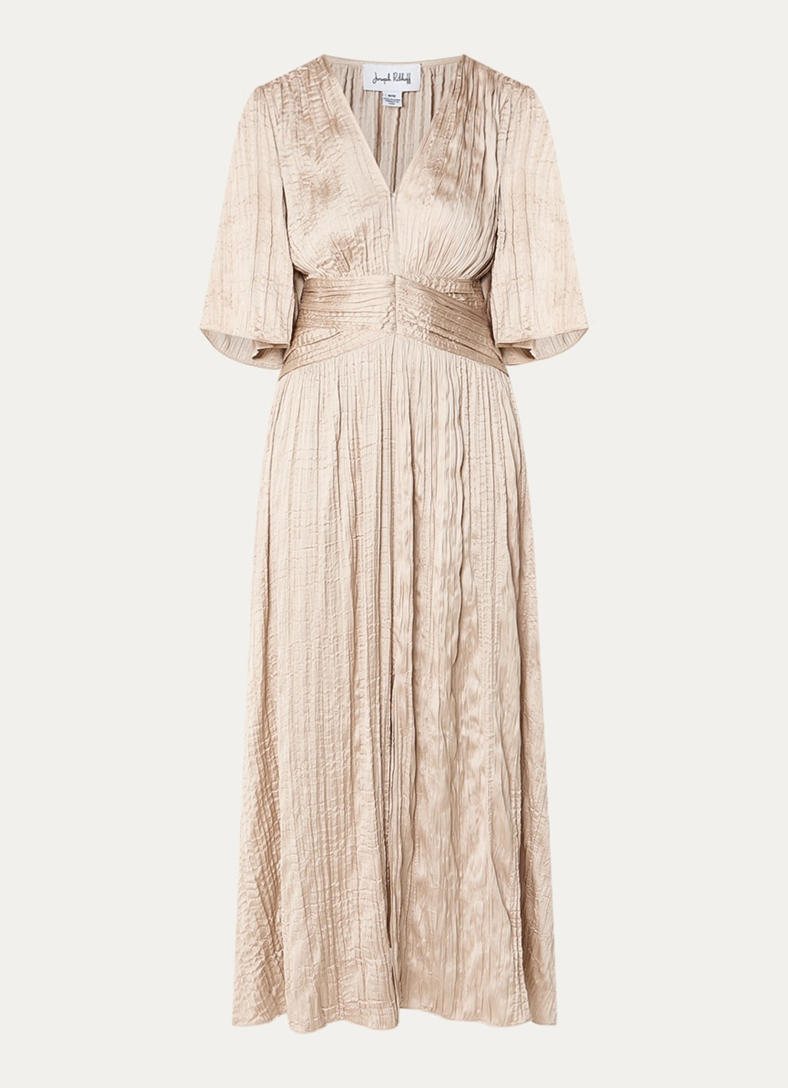 Joseph Ribkoff Maxi tuniekjurk met V-hals - voorkant 2 beige