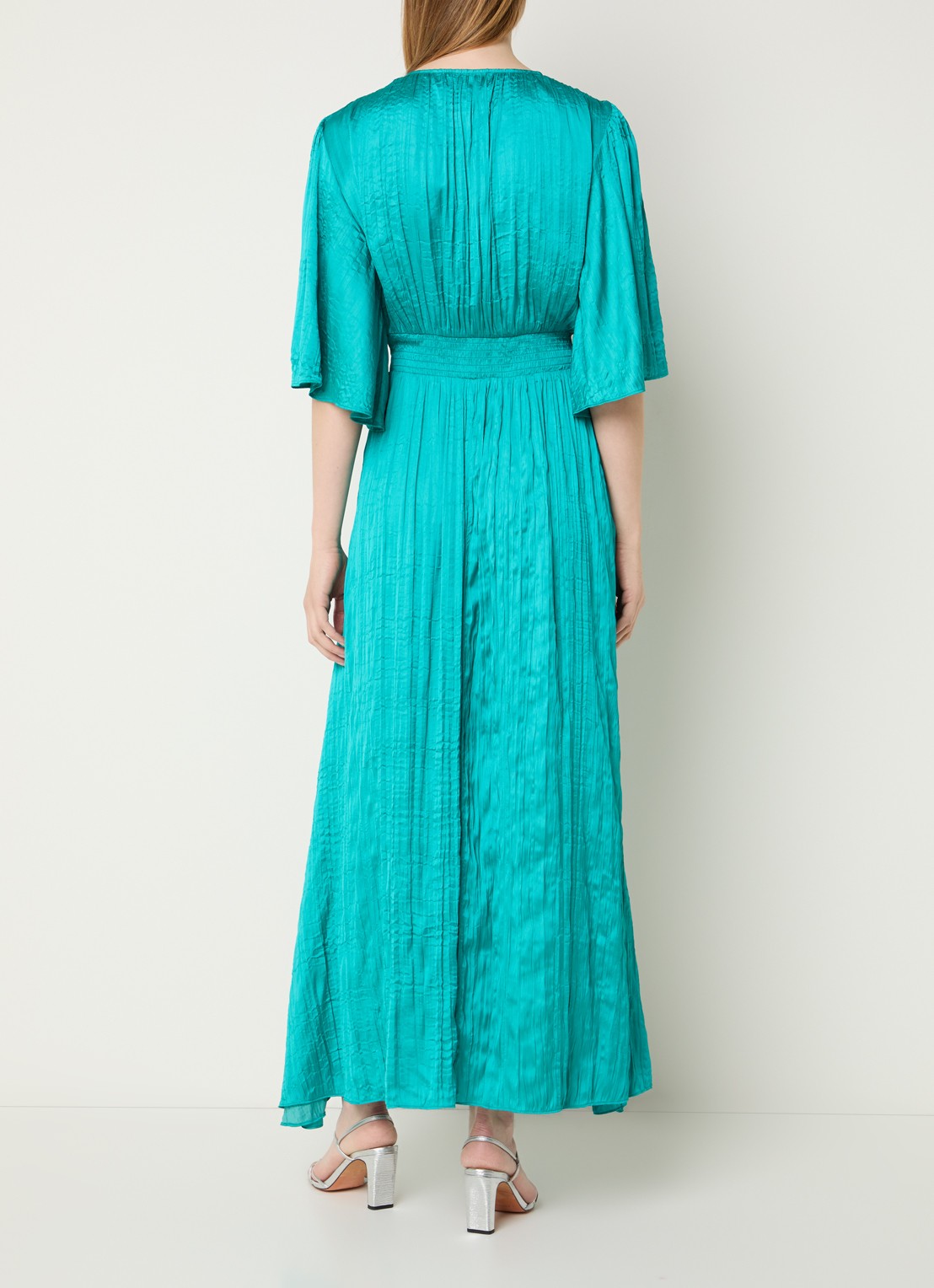 Joseph Ribkoff Maxi tuniekjurk met V-hals - achterkant turquoise