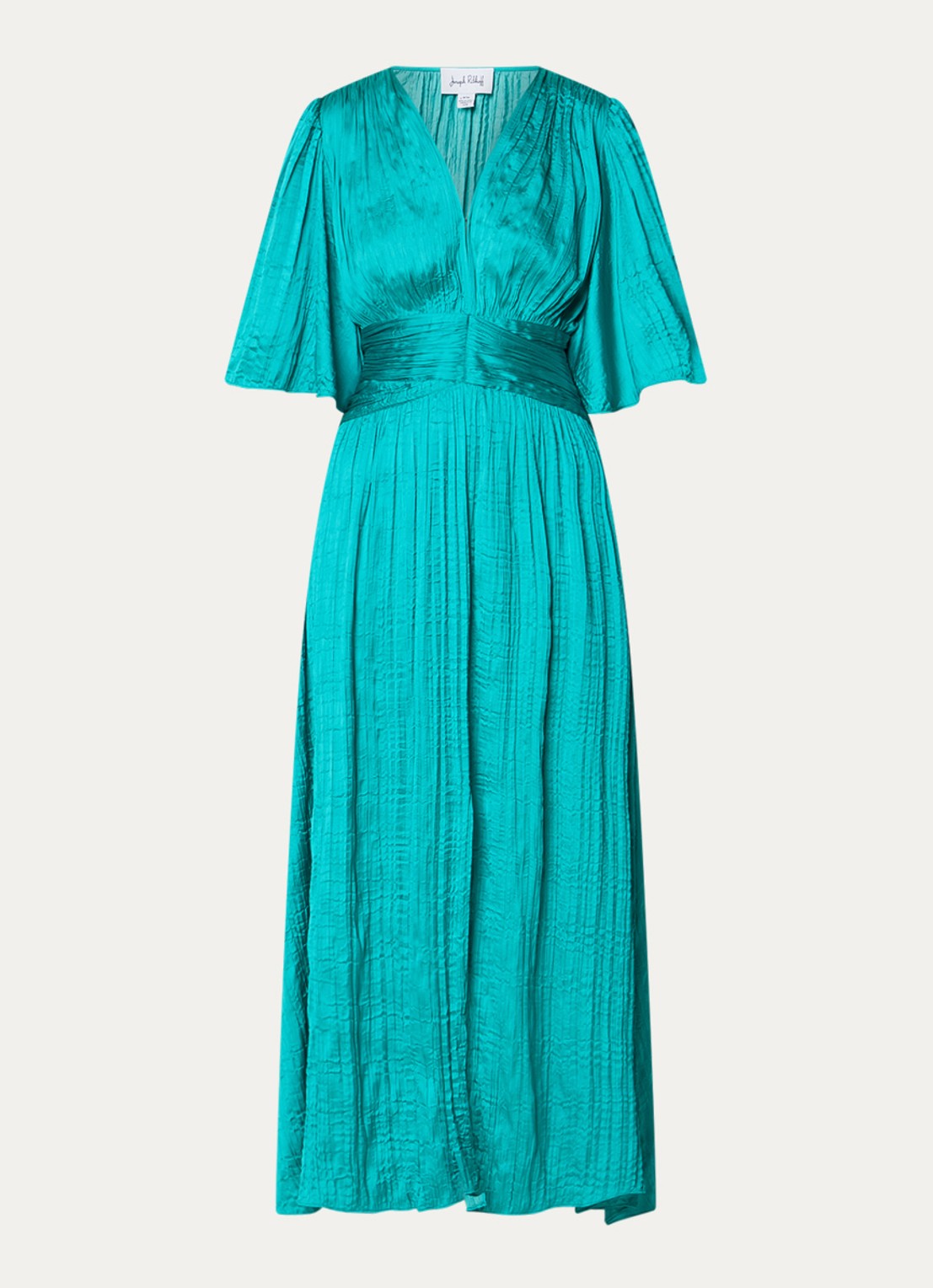 Joseph Ribkoff Maxi tuniekjurk met V-hals - voorkant 3 turquoise